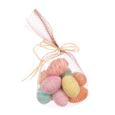 FloralSilk Bag of 12 Woollen Easter Egg Decorations