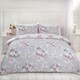 image 1 of OHS English Rose Duvet Cover and Pillowcase Set, Double - Grey