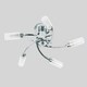 image 3 of ValueLights Claudia Modern 5 Way LED Silver Chrome Ceiling Light with Glass Shades - Supplied with 5 x 3W G9 LED Bulbs