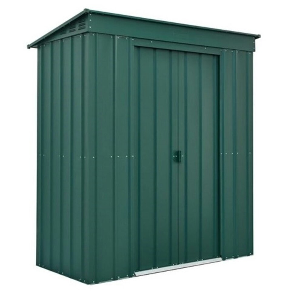image 1 of 6 x 3 Pent Metal Shed - Heritage Green (6ft x 3ft / 6' x 3' / 1.8m x 1.0m)