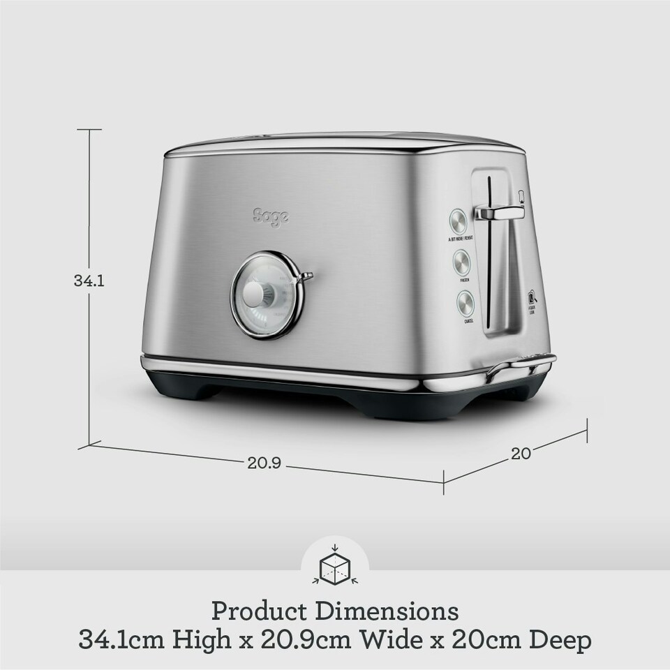 image 1 of Sage Toast Select Luxe - Compact 2-Slice Toaster - 6 Preset Settings, 1000 W, Variable Browning Level, LED Countdown Indicator - Damson Blue Blue