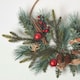 image 2 of Homescapes Round Metal Hoop Traditional Christmas Wreath