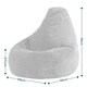 image 6 of Dalton Kids Beanbag Corduroy Natural Beige Set of 2 | Cream | Beige | M | 2