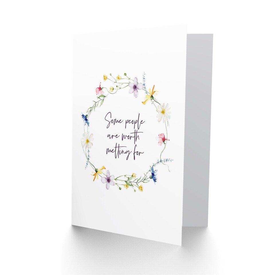 image 1 of Wedding Card Marriage Poem Worth Melting For Floral