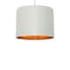 image 5 of Set of 2 Tuscan - White Ceramic Lamps with Grey & Gold Shade White | Grey