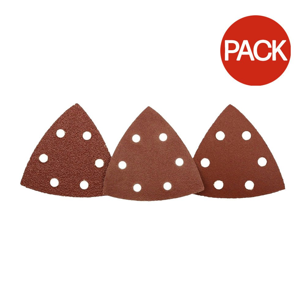 Abracs Delta Hook & Loop Delta Sanding Sheets (Pack of 6) - Red - One Size