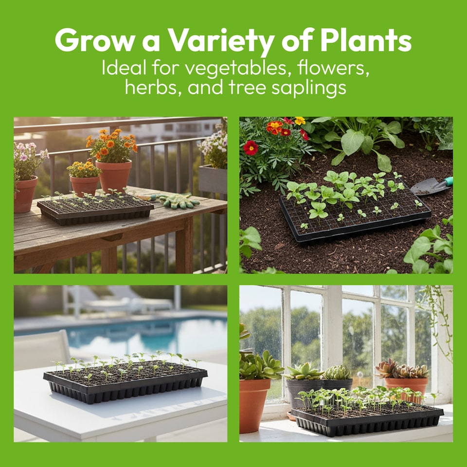 image 1 of 160 Cell Root Trainer Tree Trays Deep Propagation Trays Pack of 9