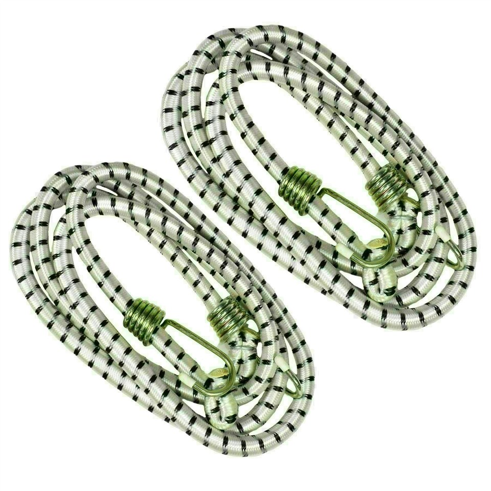 image 1 of 2pk Heavy Duty 72" 1.8 Metres Bungee Rope Strap Cord Tie Down Holder Hooks