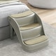 image 6 of PawHut Foldable Pet Stairs 3 Steps with Non-slip Mats for Small Dogs, Grey