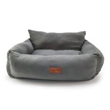 HugglePets Luxury Pet Sofa Grey for Dogs & Cats | Grey | M
