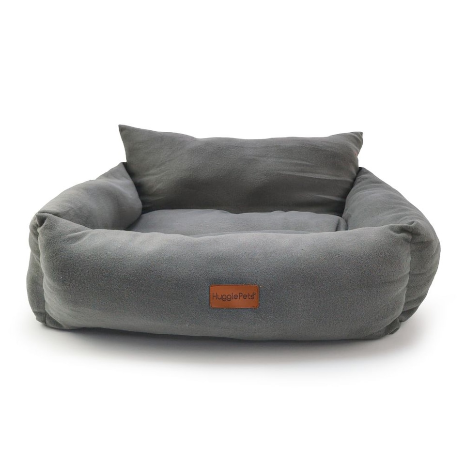 HugglePets Luxury Pet Sofa Grey for Dogs & Cats | Grey | M