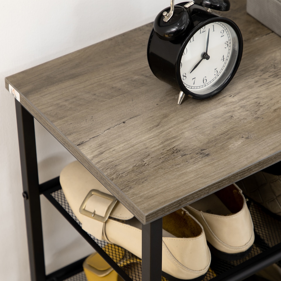 image 1 of HOMCOM 8-Tier Shoe Rack, Shoe Storage Organizer with Mesh Shelves, Free Standing Shoe Shelf Stand for 21-24 Pairs of Shoes for Entryway, Hallway, Closet, Grey