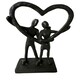 image 9 of Our Shared Heart - Cast Iron Couple Sculpture  A Beautiful Emblem of United Love & Devotion Profound Connection Shared Journey Loving Couple Gift Present