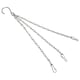 image 1 of Marco Paul Metal Silver Hanging Basket Chain 14" Silver