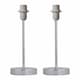 image 1 of First Choice Lighting Set of 2 Chrome Stick Table Lamps Base Only Chrome