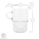 image 3 of LAV Cozy Stacking Glass Coffee Cups - 350ml - Pack of 6 Clear