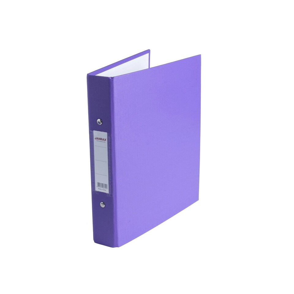 image 1 of Pack of 20 A5 Purple Paper Over Board Ring Binders by Janrax | Purple | 20