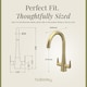 image 6 of Situla Kitchen Mono Mixer Tap Dual Lever Brushed Brass 398mm | Copper | Brushed Brass | 1