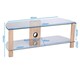 image 4 of Century TV-Stand Light Oak/Glass ADCE1200-LO Brown | Light Oak with clear glass