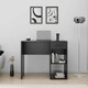 image 2 of Adore Anthracite Grey Study Desk with Drawer & Shelves Grey