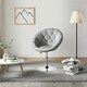 image 7 of Yaheetech Height Adjustable and Round Tufted Back Swivel Chair | Pink