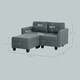 image 3 of HOMCOM Modular Sectional Sofa with Storage 2 Seater Sofa Set Dark Grey Grey