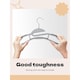 image 6 of Dyzi Plastic Coat Hangers Non Slip White Pack of 100