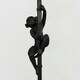image 1 of ValueLights George Monkey Black Floor Lamp Black Shade Black