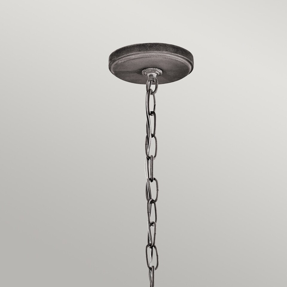 image 1 of Ashland Bay 1 Light Small Outdoor Ceiling Chain Lantern Zinc IP44, E27