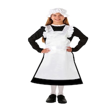 Victorian Girls Fancy Dress Poor Maid Book Day Week Kids Childrens Child Costume(11-12 Years)