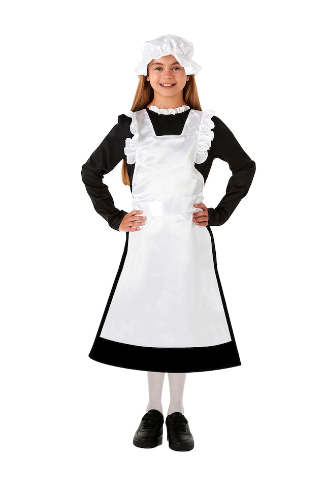 Victorian Girls Fancy Dress Poor Maid Book Day Week Kids Childrens Child Costume(11-12 Years)