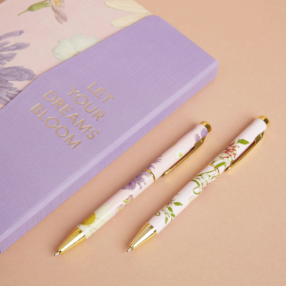 image 1 of RHS Ballpoint Pen Set, Cottage Garden, Multicoloured, Pack of 2