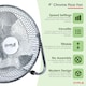 image 2 of Oypla 9" Inch Chrome 3 Speed Floor Standing Gym Fan Hydroponic