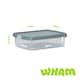 image 5 of Wham Clip 5x 8.5L Rectangular Plastic Storage Boxes with Clip Lock Lids. Ideal for Home, Office, Toys & More - Clear/Green Milieu | Green | Green Milleu | 5