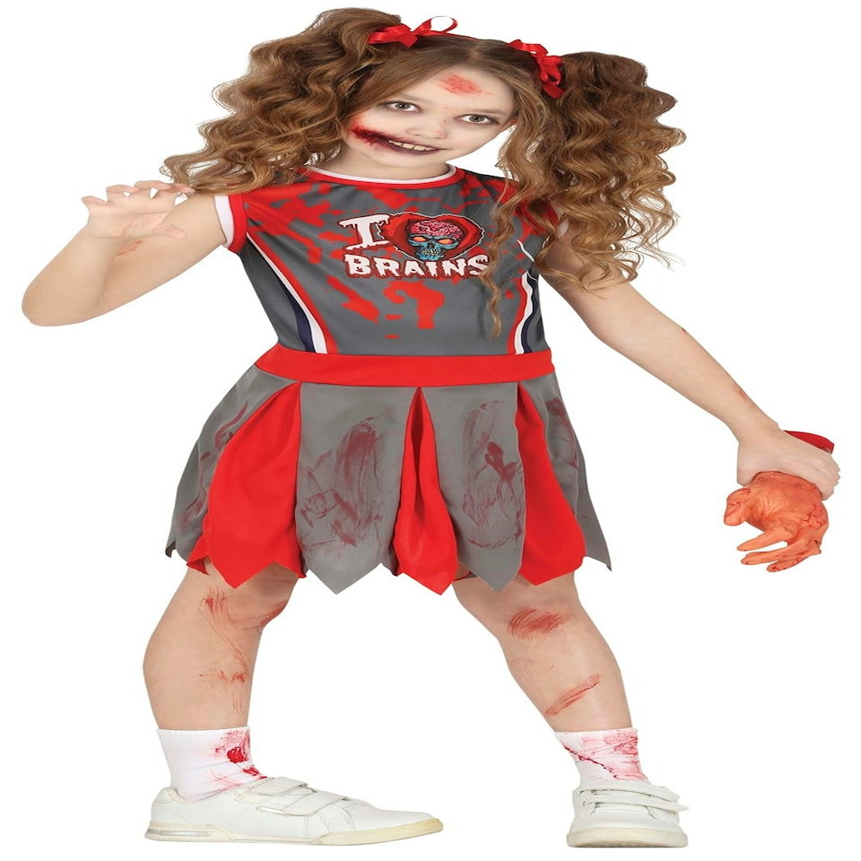 image 1 of Fancy Dress Child Zombie Cheerleader Costume - 10-12 Years