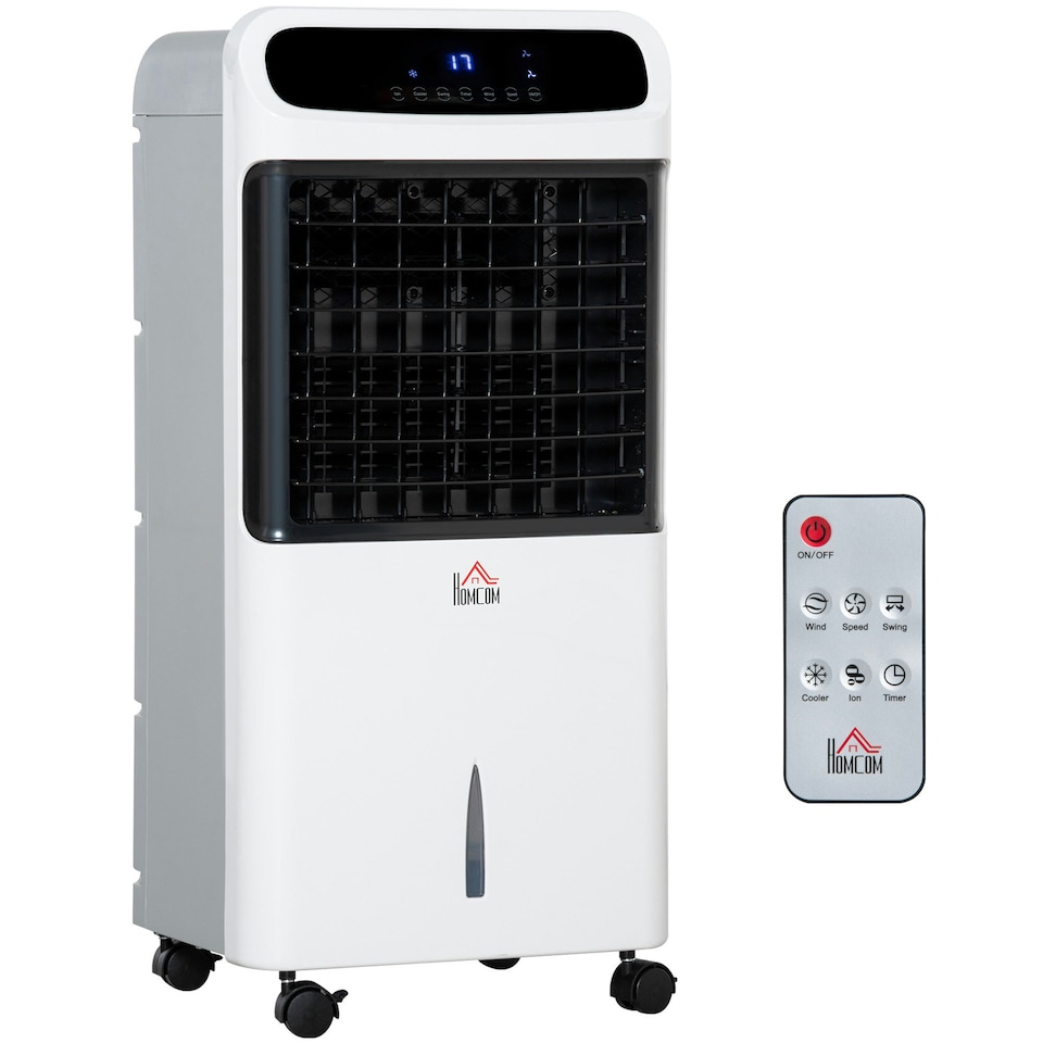 image 1 of HOMCOM Mobile Air Cooler, Evaporative Ice Cooling Fan Humidifier Unit