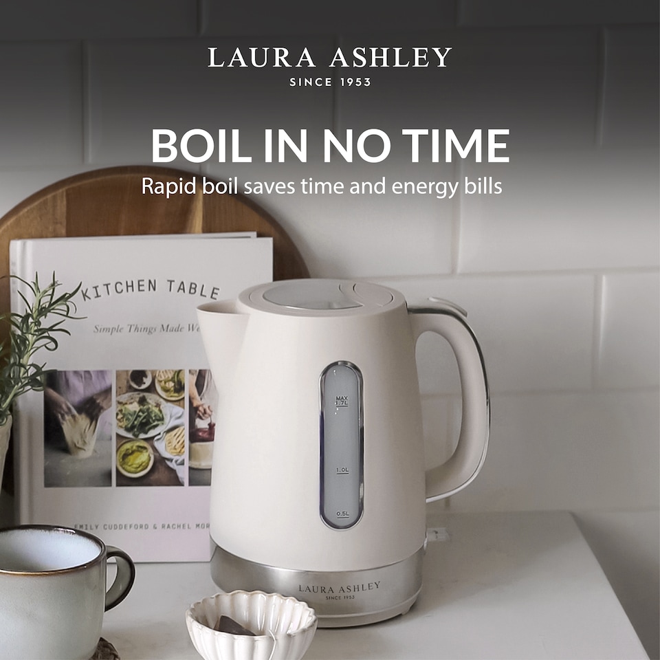 image 1 of Laura Ashley Kettle & Toaster Set Stainless Steel Bundle by VQ