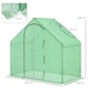 image 5 of Outsunny Walk-In Portable Greenhouse Mini Grown House Steel Frame Window Green