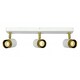 image 1 of CGC ORIO White and Brushed Gold Triple Three Head GU10  Adjustable Ceiling Spot Light Bar White