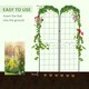 image 4 of Outsunny Set of 2 Metal Trellis for Climbing Plants, Floral Design, 50 x 180cm