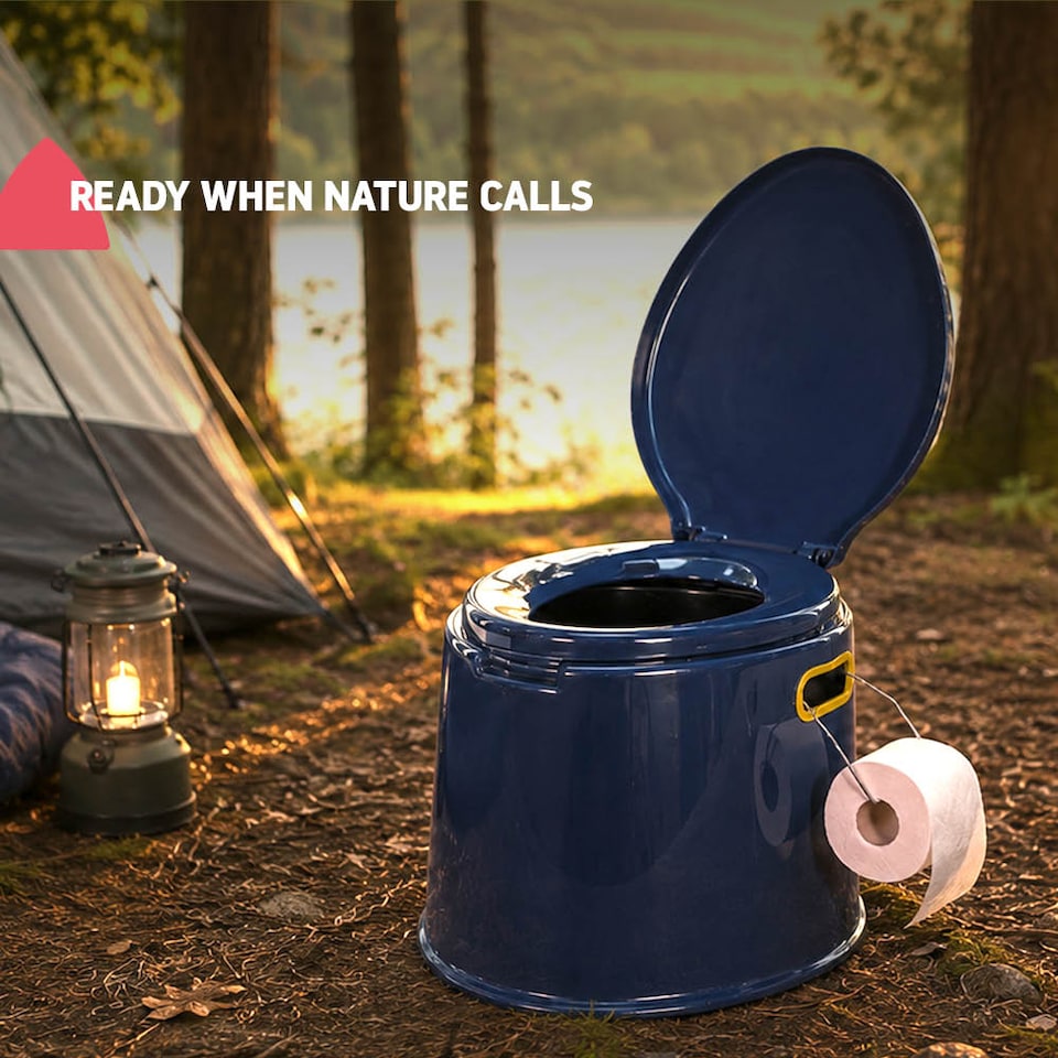 image 1 of Hillington Portable Toilet with 5L Removable Bucket