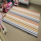 image 4 of striped pattern, orange black gray beige and brown (Rug) Multi | Medium: 80x150cm