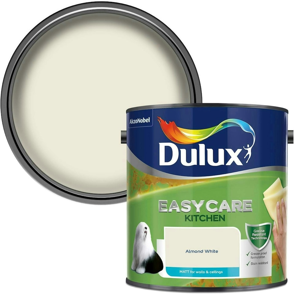 image 1 of Dulux Easycare Kitchen Matt 2.5L Almond White