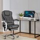 image 8 of Neo Office Chair Brown Faux Leather with Massage Function & Footrest | Grey