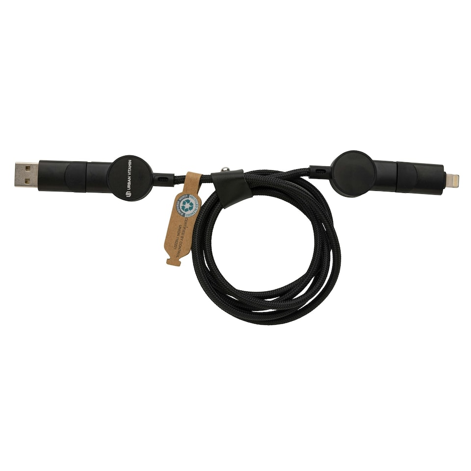 image 1 of Urban Vitamin Oakland 6-In-1 Charging Cable - Black - One Size
