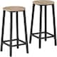 image 1 of 2 Bar stools Corby | Brown | industrial wood light, oak Sonoma | 32 x 32 x 66 cm | 2