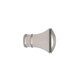 image 2 of 35mm Fixed Length Metal Curtain Pole Set Satin Silver Trumpet Finial 330cm | Silver | Silver