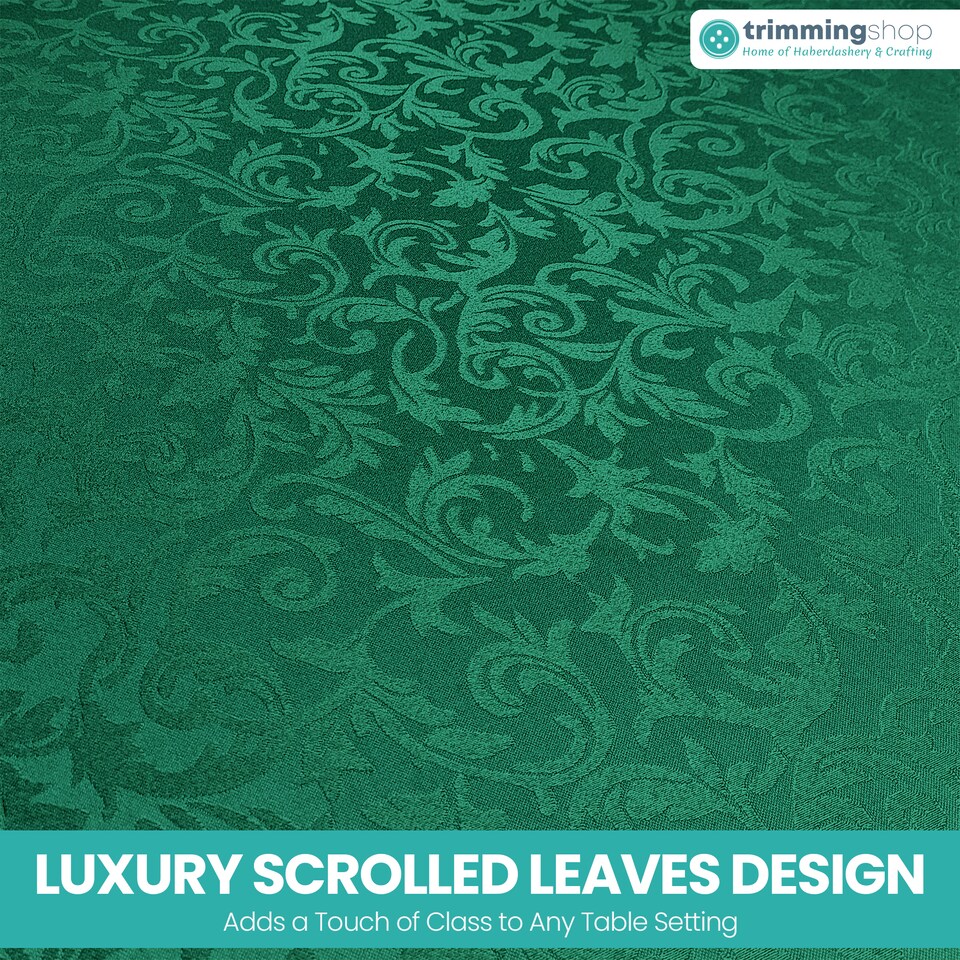 image 1 of Square Damask Table Cloth, Soft Washable Table Cover - 90" x 90"
