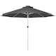 image 1 of Outsunny Solar Patio Garden Parasol with Lights, Charcoal Grey