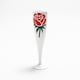 image 2 of Romantic Rose Design White Plastic Flute